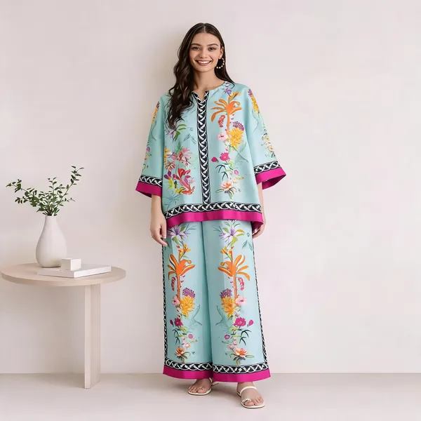 Blue_Cotton_Slub_Printed_Co-Ord_Set_For_Women