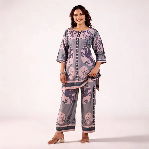 Grey_Cotton_Slub_Floral_Printed_Co-Ord_Set_For_Women