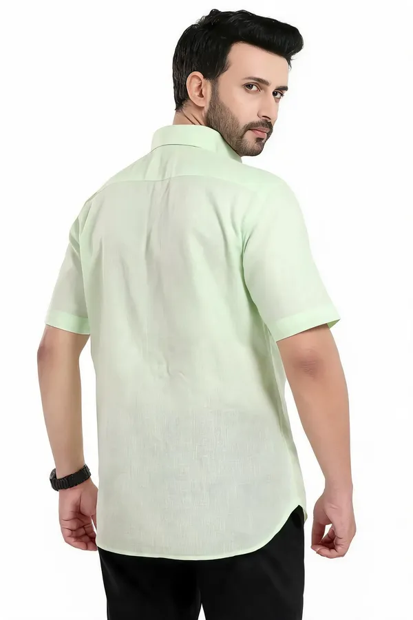Light_Green_Lyocell_Linen_Shirt_For_Men