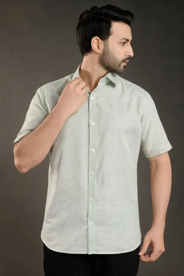 Olive_Green_Lyocell_Linen_Shirt_For_Men