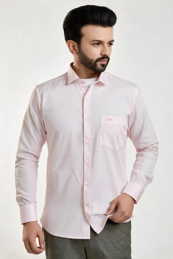 Pink_Cotton_Satin_Shirt_For_Men