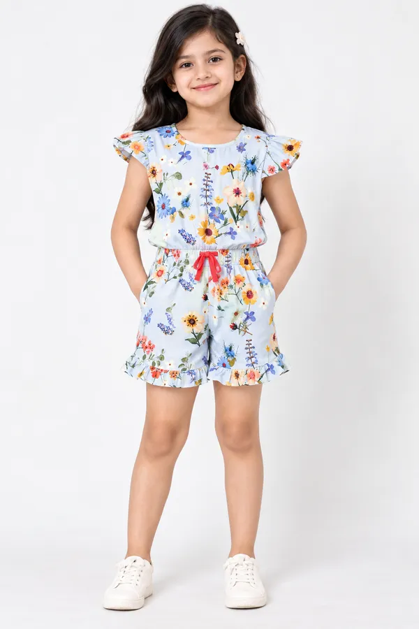 White_Floral_Print_Romper_for_Girls