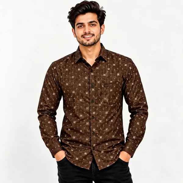 Brown_Poly_Cotton_Slim_Fit_Printed_Shirt_For_Men