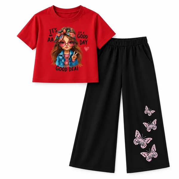 Red_Printed_Top_And_Black_Palazzo_Set_For_Girls