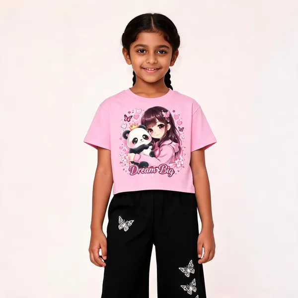 Pink_Black_Cotton_Graphic_Top_And_Wide-Leg_Pants_Set_For_Girls