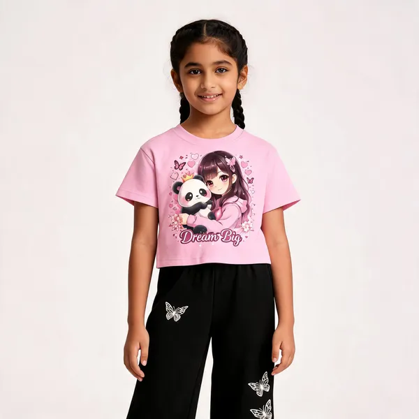 Pink_Black_Cotton_Graphic_Top_And_Wide-Leg_Pants_Set_For_Girls