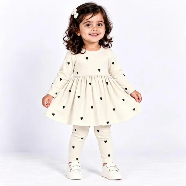Cream_Poly_Cotton_Flared_Heart_Print_Dress_For_Girls