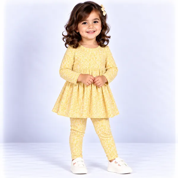 Yellow_Lace_Fit_And_Flare_Dress_Set_for_Girls