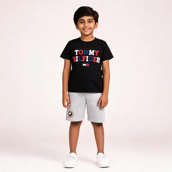 Black_Grey_Cotton_Regular_Fit_T-Shirt_And_Shorts_Set_For_Boys