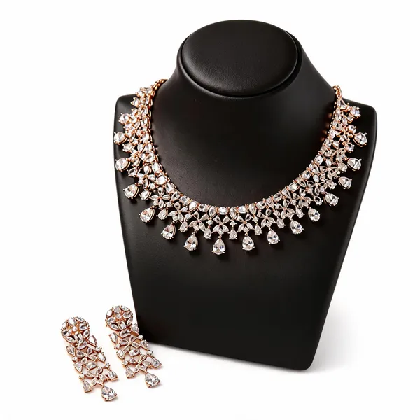 Silver_Brass_Stone_Studded_Floral_Necklace_And_Earrings_Set_For_Women