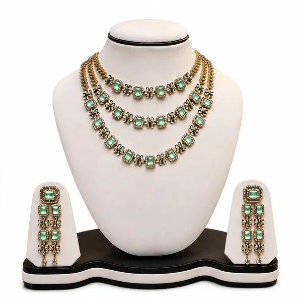 Green_Gold_Tone_Brass_Floral_Stone_Necklace_Set_For_Women