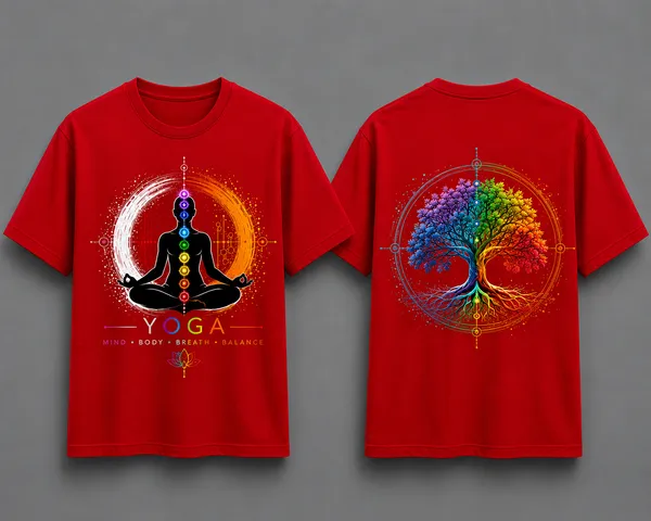 Yoga_Unisex_T_Shirt_Red