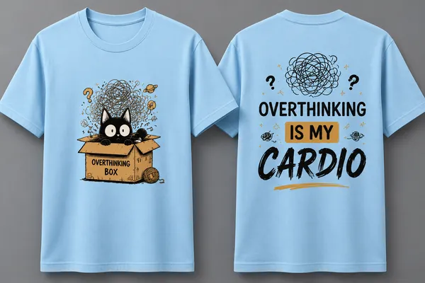 Overthinking_Is_My_Cardio_Unisex_Tshirt_Sky_Blue