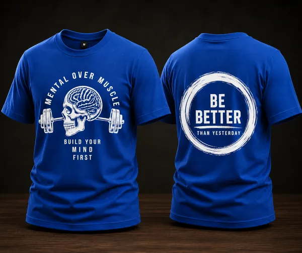 Mental_Fitness_Unisex_T_Shirt_Blue