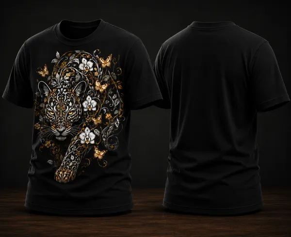 Mandala_Leopard_Unisex_T_Shirt_Black