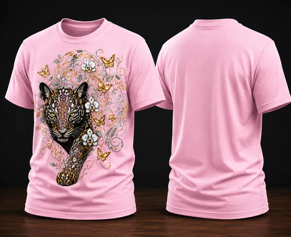 Mandala_Leopard_Unisex_T_Shirt_Pink