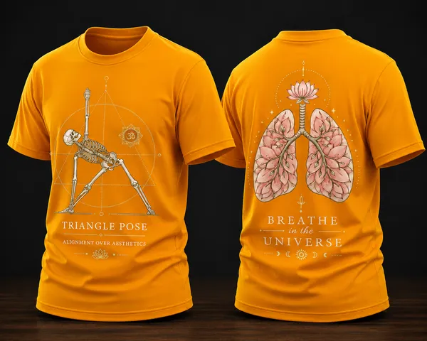 Triangle_Pose_Unisex_T_Shirts_Mustard_Yellow