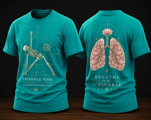 Triangle_Pose_Unisex_T_Shirts_Aqua