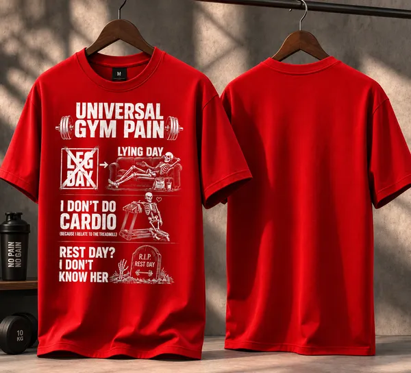 Universal_Gym_Pain_Unisex_T_Shirt_Red
