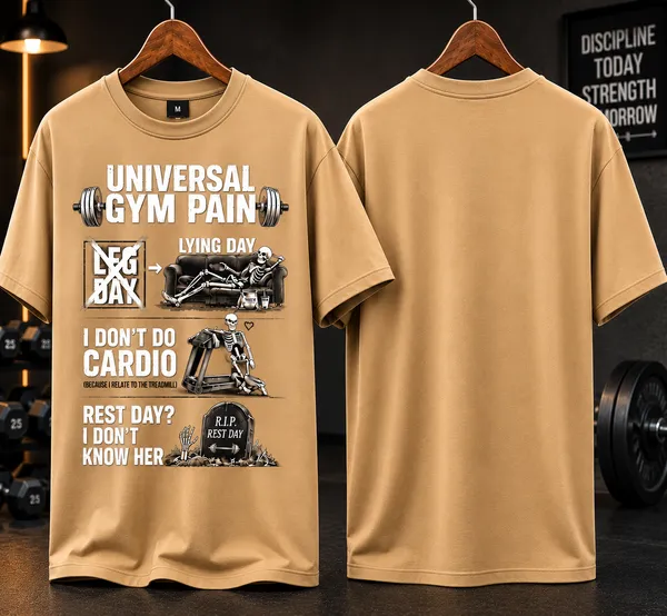 Universal_Gym_Pain_Unisex_T_Shirt_Bronze