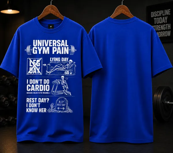 Universal_Gym_Pain_Unisex_T_Shirt_Blue