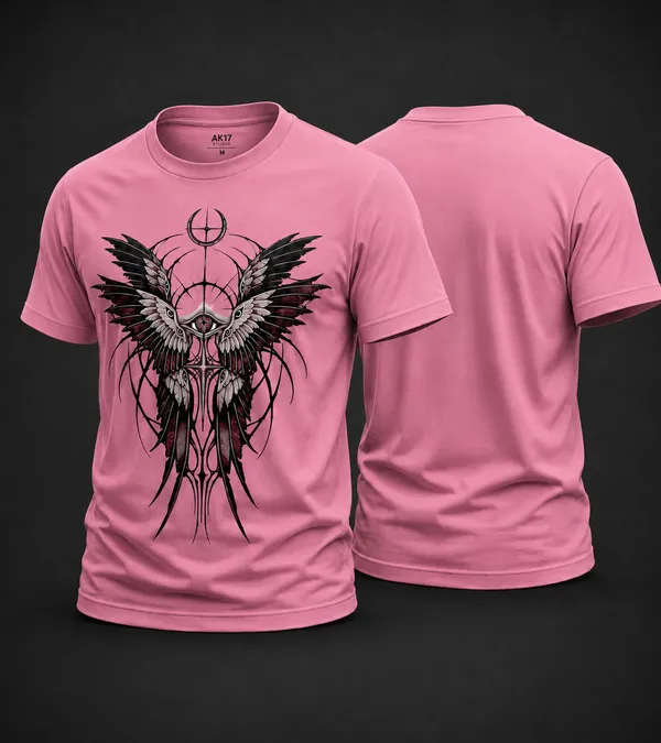 Celestial_Wings_Unisex_T_Shirt_Pink