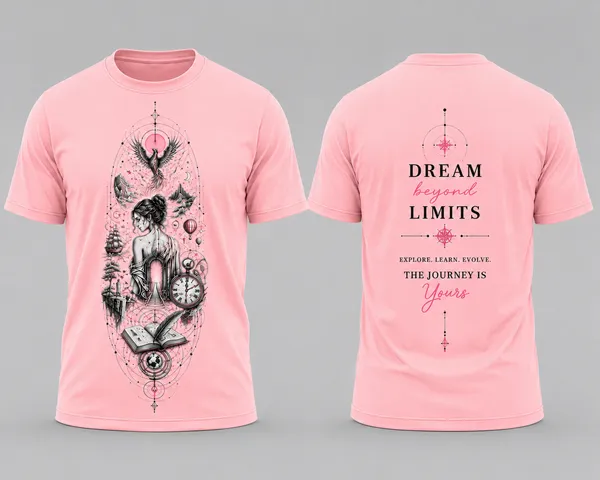 Dream_Beyond_Limits_Women_T_Shirt_Pink