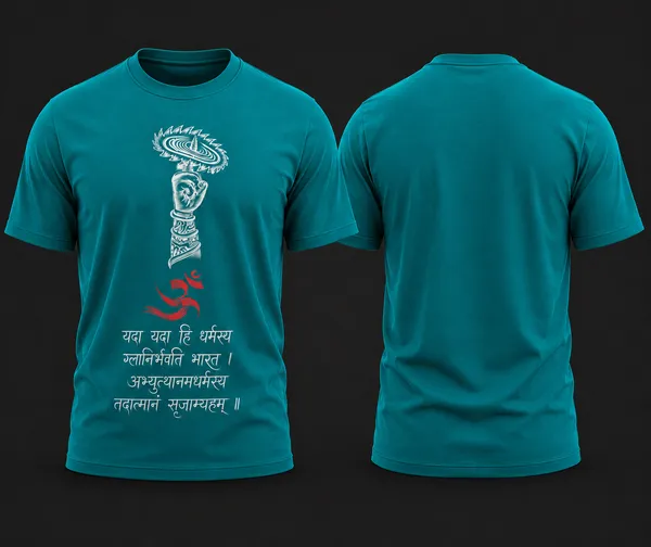 Dharma_Rakshana_Unisex_T_Shirt_Aqua