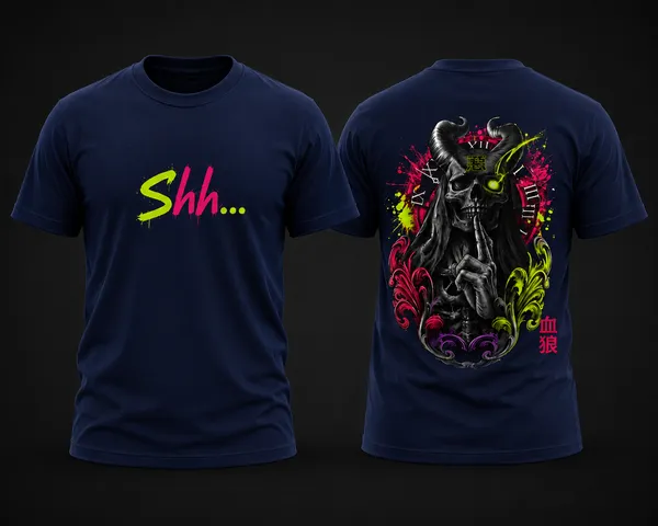 Shh_Unisex_T_Shirt_Navy