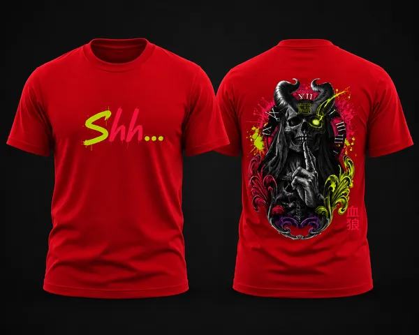 Shh_Unisex_T_Shirt_Red