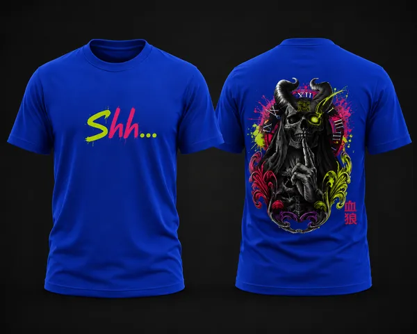 Shh_Unisex_T_Shirt_Blue