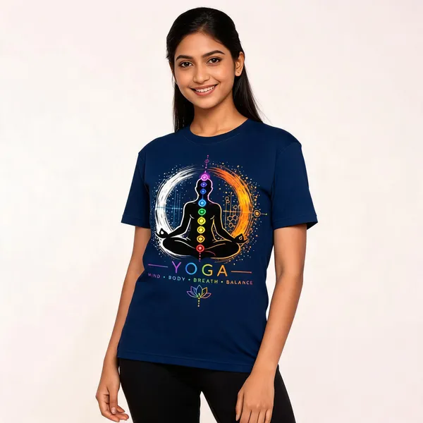Yoga_Unisex_T_Shirt_Navy