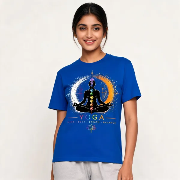 Yoga_Unisex_T_Shirt_Blue