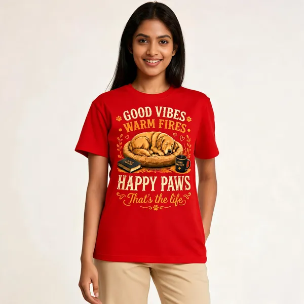 Dog_Mom_Dog_Dad_Unisex_T_Shirt_Red_Cotton