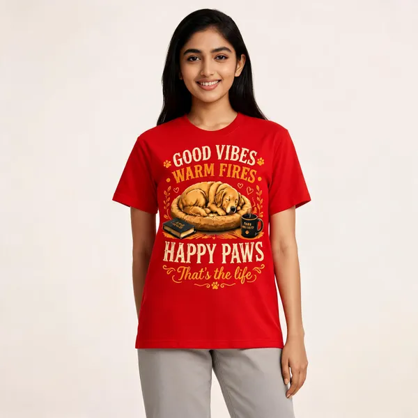 Dog_Mom_Dog_Dad_Unisex_T_Shirt_Red_Cotton