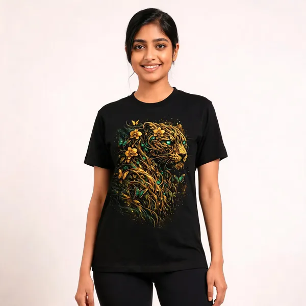 Wild_Bloom_Unisex_Tshirt_Black