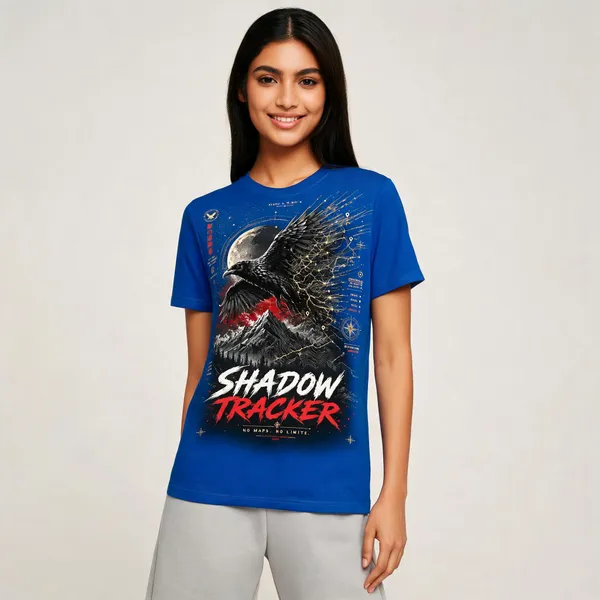 Time_Hunter_Unisex_T_Shirt_Blue_Cotton