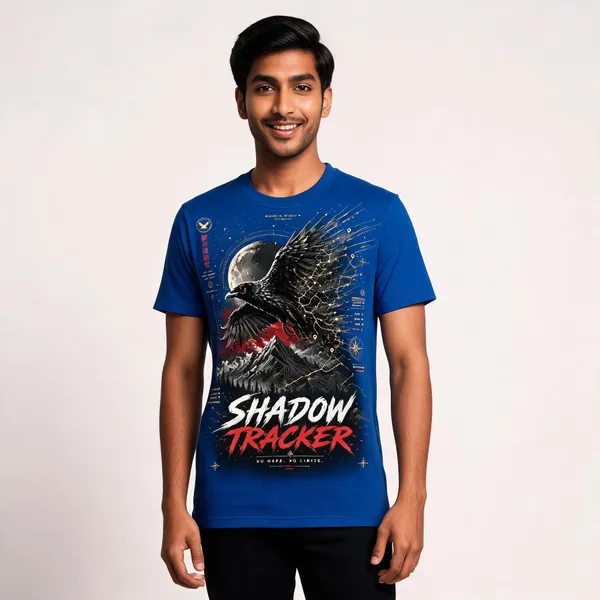 Time_Hunter_Unisex_T_Shirt_Blue_Cotton