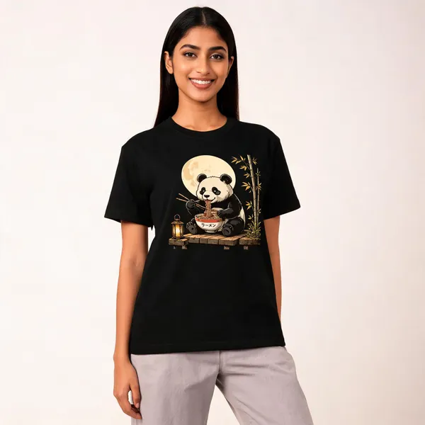 Ramen_Panda_Graphic_Unisex_T_Shirt_Black