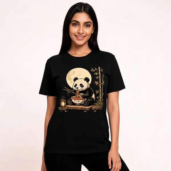 Ramen_Panda_Graphic_Unisex_T_Shirt_Black