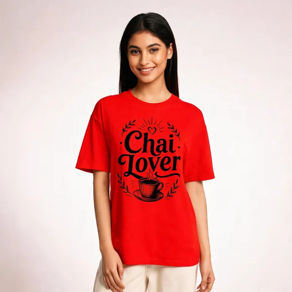 Chai_Lover_Women_T_Shirt_Red