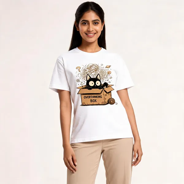 Overthinking_Is_My_Cardio_Unisex_Tshirt_White