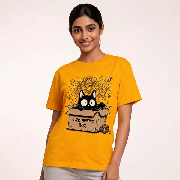 Overthinking_Is_My_Cardio_Unisex_Tshirt_Mustard_Yellow