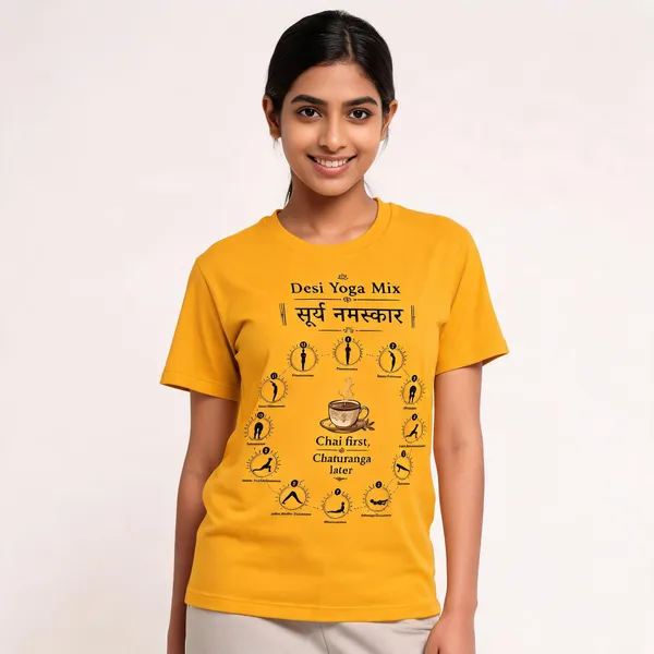 Desi_Yoga_Mix_Unisex_T_Shirt_Mustard_Yellow