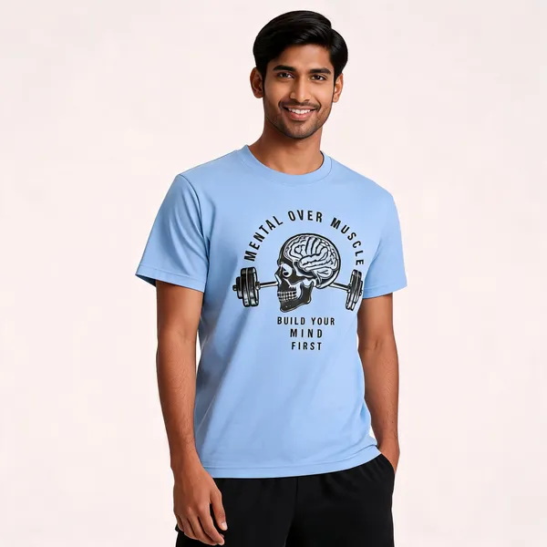 Mental_Fitness_Unisex_T_Shirt_Sky_Blue