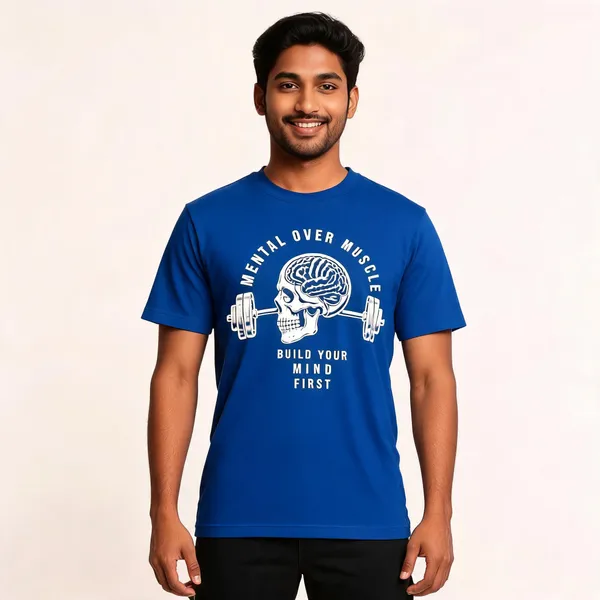Mental_Fitness_Unisex_T_Shirt_Blue