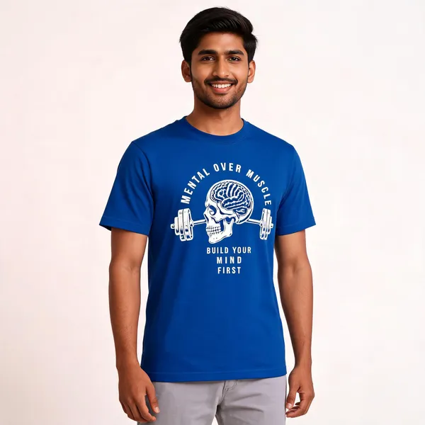 Mental_Fitness_Unisex_T_Shirt_Blue