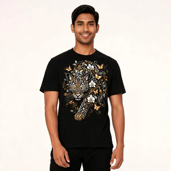 Mandala_Leopard_Unisex_T_Shirt_Black