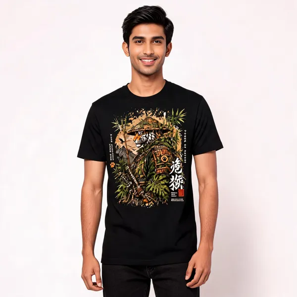 Samurai_Tiger_Warrior_Unisex_T_Shirt_Black