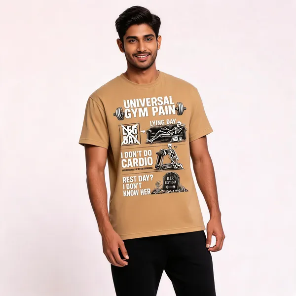 Universal_Gym_Pain_Unisex_T_Shirt_Bronze
